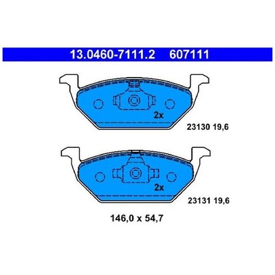 ATE Bremsbelagsatz Bremsklötze vorne 2Q0698151 1J0698151H 1JE698151B 24666396