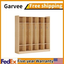 5-section Classroom Coat Locker With 10 Cubbies Daycare Cubby Storage Organizer