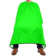 Hair Cutting Cape for Men, Plain Neon Green Solid Color Barber Cape Adjustabl...