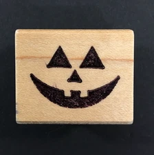 Graphic Rubber Stamps Jack O Lantern Face Pumpkin Halloween Rubber Stamp