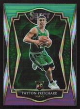 2020-21 Panini Select Payton Pritchard Green White Purple RC Rookie #196 Card. rookie card picture