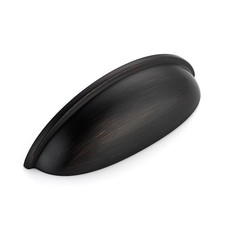 2 Pack 33/4 Inch 96mm Oil Rubbed Bronze Cup Drawer Pulls Cabinet Handles