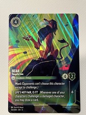 Disney Lorcana Scar - Vengeful Lion 212/204 EN Shimmering Skies Enchanted Foil
