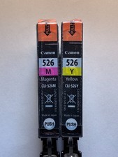 2x Genuine Canon CLI-526M + CLI-526Y,InkClub KCB437 (CLI-8Y Compatible) (Bundle)