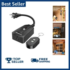 DEWENWILS Outdoor Wireless Remote Control Outlet Switch Heavy Duty Weatherproof