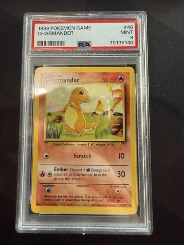 1999 Pokemon TCG Base Set Charmander 46/102 PSA 9 #46