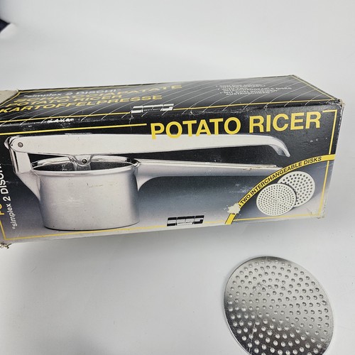 Vintage OMG Stainless Steel Simplex Potato Ricer Masher Made in Italy - Afbeelding 9 van 12