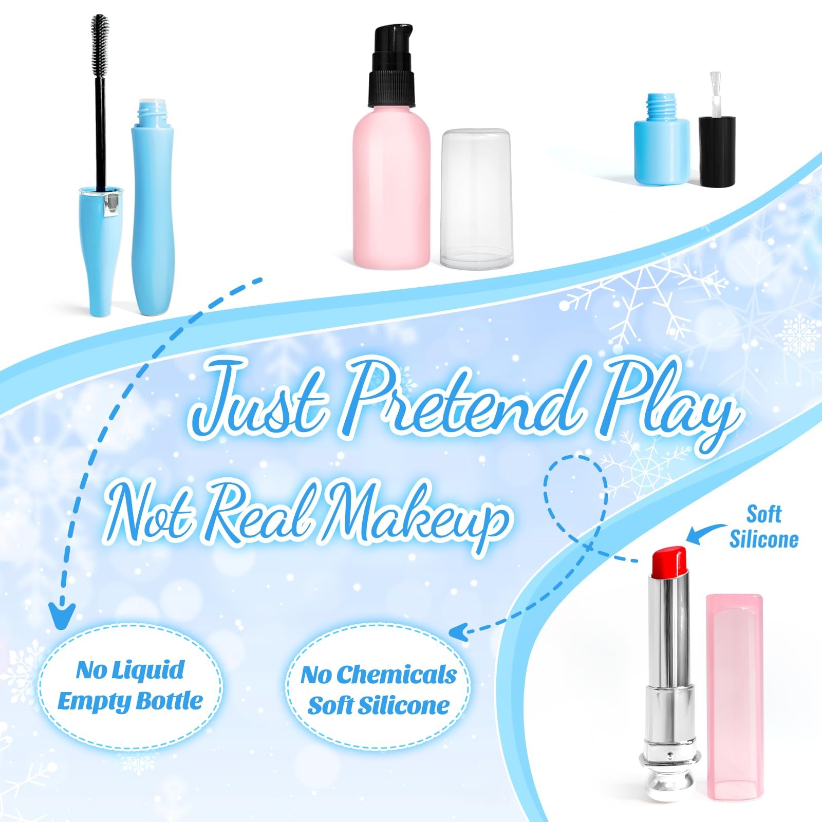 Pretend Makeup for Toddlers, Toy Play Makeup Set for Kids 3-5, Toddler Makeup...