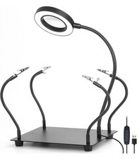 Helping Hands Soldering Station w/ 3X Magnifying Glass and Light, Flexible Arms