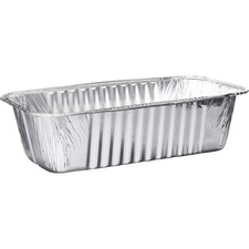 PLASTICPRO 25-Pk 5Lb Disposable Aluminum Loaf Pans 12.5x6.25" Meal Prep Bakeware