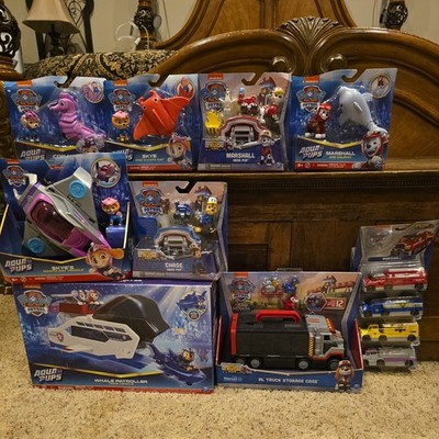 12 Paw Patrol Aqua Pups Whale Patroller Big Truck Hero True Metal Storage Case
