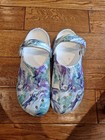 Crocs Classic Sandals size 13. Marbled purple-green-white. Clogs Comfort Shoe — photo 2