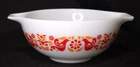 Vintage PYREX Friendship #443 Ovenware 2.5 Qt Red Birds Cinderella Mixing Bowl