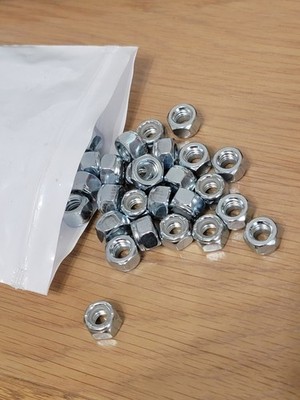 5/16-18 Nylon Insert Hex Lock Nuts Zinc Plated Grade 2 Steel Nyloc. 100pk, 2E