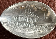 Cradle of Liberty Faneuil Hall Boston Old Elm 4" Sterling Souvenir Spoon 10g