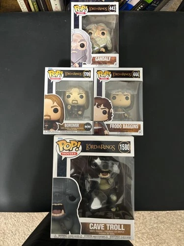 Lord of the Rings Funko Pop Lot Frodo BagginsGandalf Boromir Cave Troll