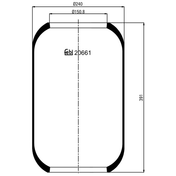 Febi Bilstein Federbalg, Luftfederung 20661 FüR Iveco KÄSsbohrer MERCEDES-BENZ-image