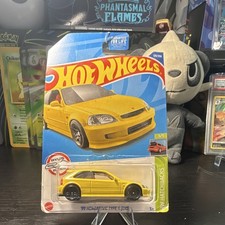 Hot Wheels '99 Honda Civic Type R EK9 Yellow