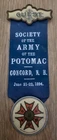 1884 GAR GUEST Pin Ribbon Society Army Potomac w Button Concord, New Hampshire