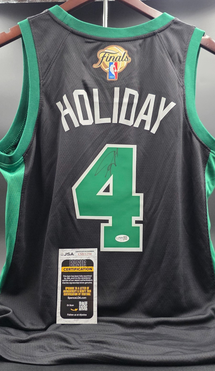 🍀Jrue Holiday Signed Boston Celtics Jordan Authentic Jersey JSA COA 2024 Champ