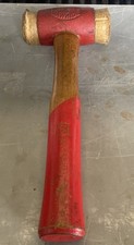 Martillo de mazo de hierro fundido rojo Chicago Rawhide #3 C/R de colección
