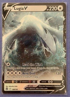 Silver Tempest Lugia V 138/195 Holo V Rare Pokemon NM/M
