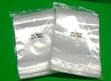 200 Reclosable Clear Bags 8x10 Clear 2 Mil Zip Top Sealing Bags 8" x 10"