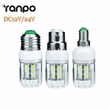 5W E27 E12 E26 E14 LED Corn Light Bulbs 5730 SMD DC 12V 24V Warm Cold White Lamp