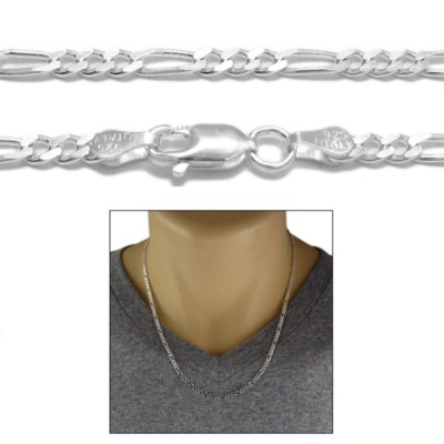 COLLANA CATENA CORDOLO CUBANO 20"24"30"" UOMO DONNA ARGENTO