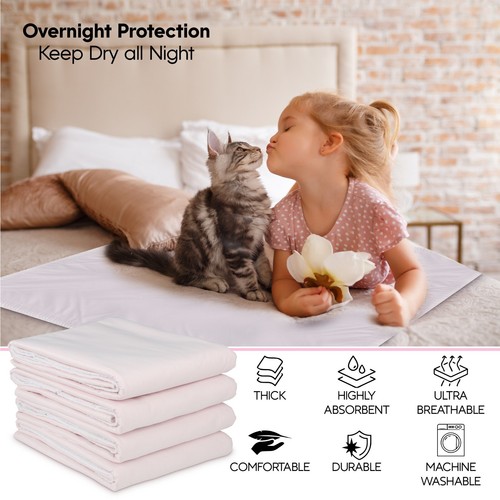 2 Premium Washable Underpads Bed Reusable Pads Waterproof Incontinence Hospital - 第 3/9 張圖片