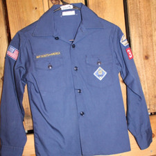 Boy Scouts of America Uniform Youth Shirt Blue Cub Long Sleeve 12