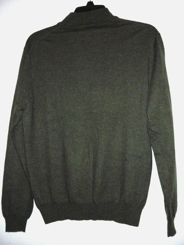 Mercer Street Studio new khaki green pure wool mock sweater M - Picture 6 of 6