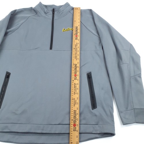 New Era Eastbay Sweatshirt Mens 3XL Quarter Zip Pullover Warmer Grey Long Sleeve - Picture 10 of 19