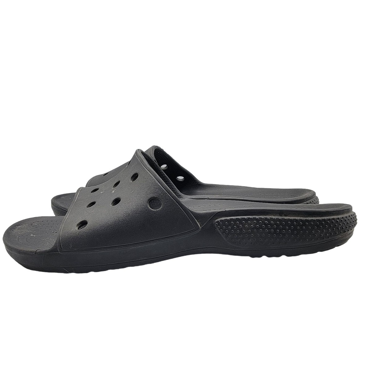 Classic Crocs Slides Mens 13 Black Sandals Shoes Iconic Comfort