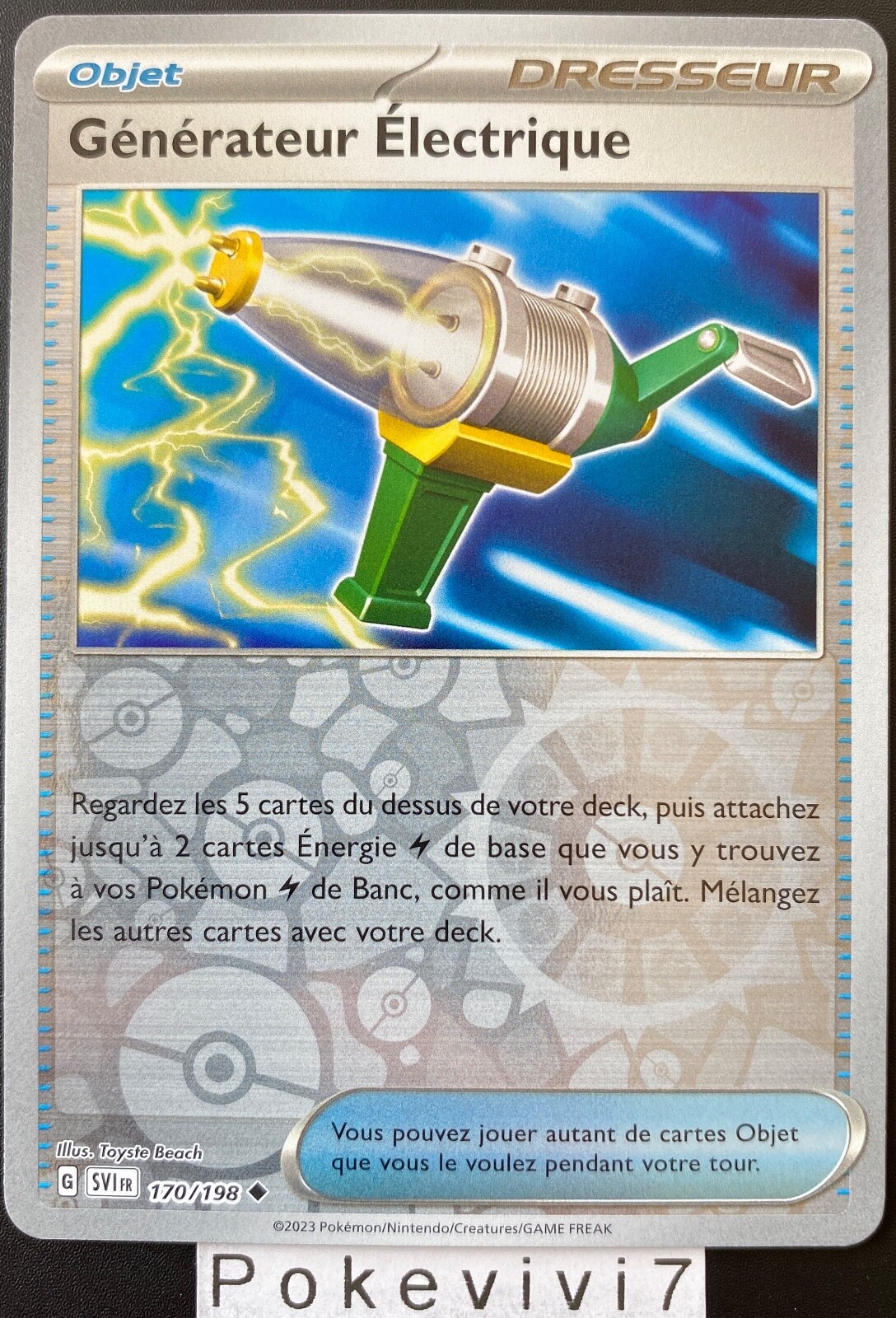 Carte Pokemon GENERATEUR ELECTRIQ 170/198 REVERSE Ecarlate et Violet