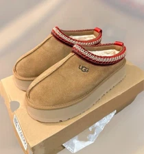 NEW w/ Box UGG Women’s Tazz Platform Slippers Size 6 Chestnut *AUTHENTIC 1122553