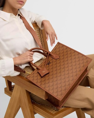 AUTHENTIC MCM Lauretos Monogram Canvas Tote Bag - Picture 3 of 13