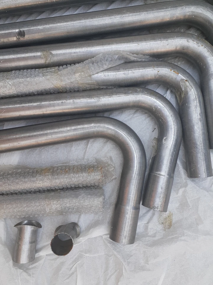 2.5" Universal UFit 12 pipes +cross Piece Dual Pipe Kit Mandrel Bent USA 295 org Foto 4 de 4