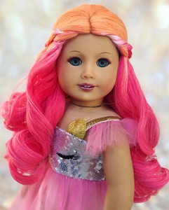 american girl doll with pink hair