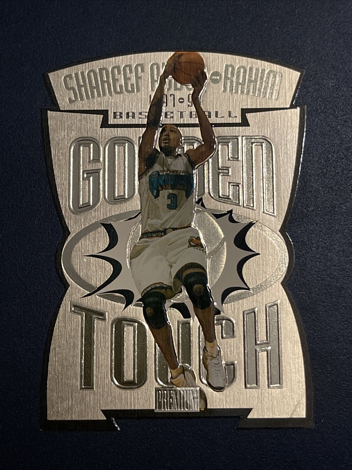 SHAREEF ABDUR-RAHIM GRIZZLIES GOLDEN TOUCH DIE CUT #9 SP 1997-98 SKYBOX PREMIUM