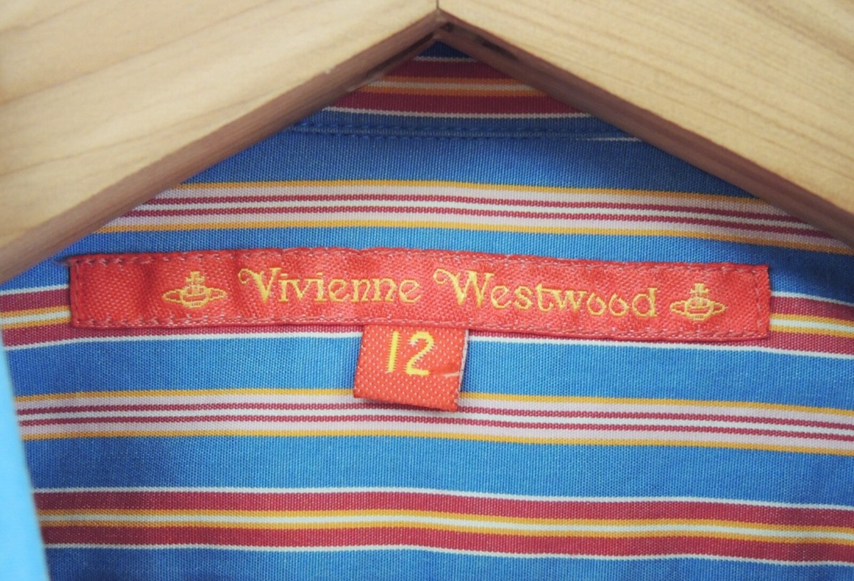 VIVIENNE WESTWOOD 1993 S/S GRAND HOTEL - Blue Stripe Bird shirts