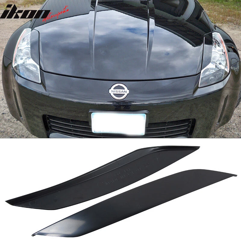 Fits 03-09 Nissan 350Z Headlight Eyelid Eyebrow Eye Lid Trim Cover ABS Unpainted