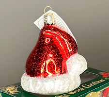 Old World Christmas Santa's Hat Glass Blown Ornament 32102 NWT W/ OWC GIFT BOX