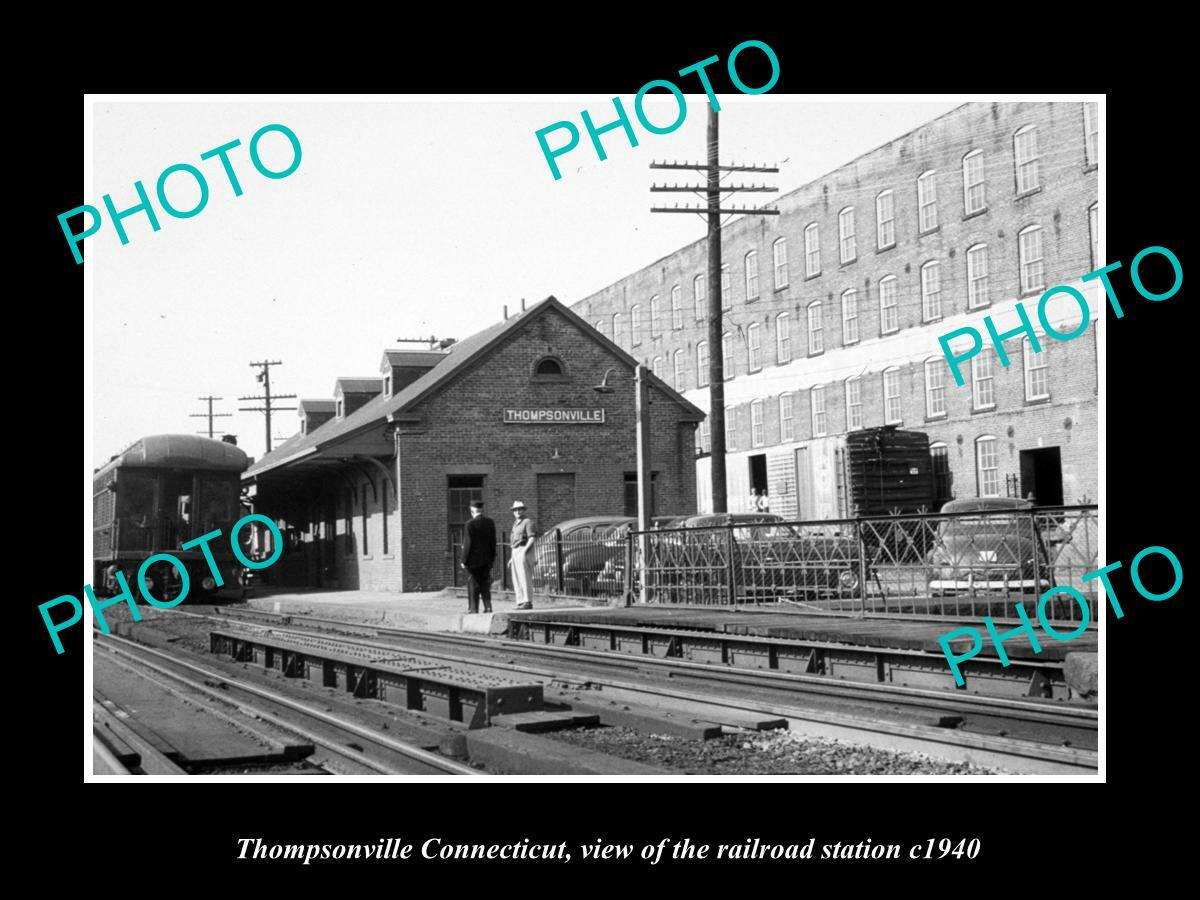 OLD 6 X 4 HISTORIC PHOTO OF THOMPSONVILLE CONNECTICUT, THE RAILROAD STATION 1940 eBay