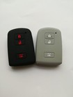 TCKEY 2-Pack Key Fob Cover For 2016-2020 Toyota Tacoma, Land Cruiser, Prius, RAV4 – HYQ14FBA – Black/Red & Gray-1140058