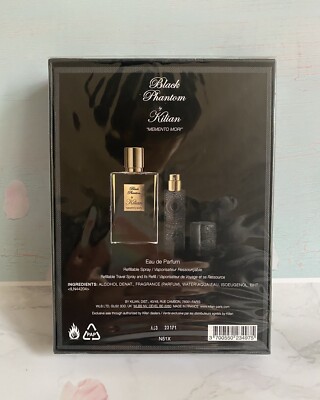 Kilian Black Phantom ''Memento Mori'' Icon Set, Full Size 1.7oz+Travel 0.25oz,NIB