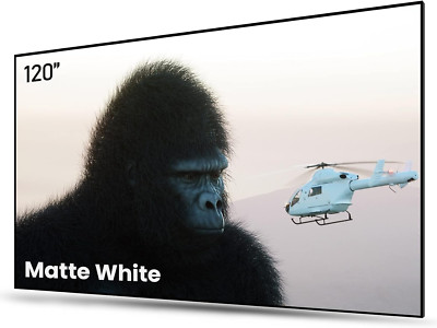 120'' Fixed Frame Projector Screen - 4K/8K Ultra HD, 1.3 Gain, Active 3D