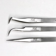 Vetus Tweezers Eyelash Extension Tweezer Combination 3 Tweezers 1-SA,7-SA,6A-SA