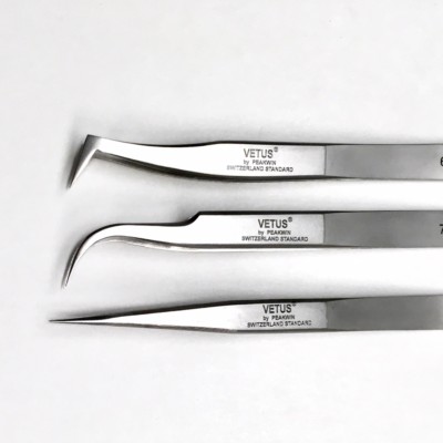 Vetus Tweezers Eyelash Extension Tweezer Combination 3 Tweezers 1-SA,7-SA,6A-SA