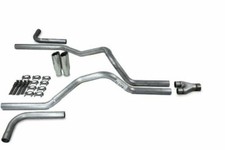 Dodge Ram 1500 19-25 2.5 Dual Exhaust Kits Y Pipe Clamp On Tips Side Exit